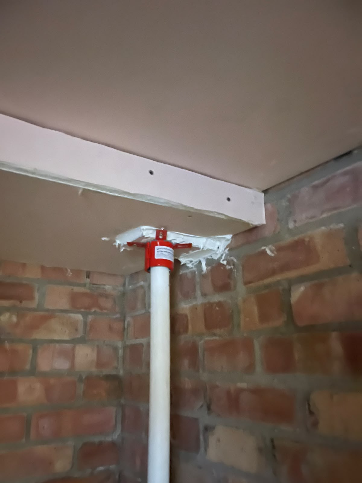 Fire seal collar on waste pipe