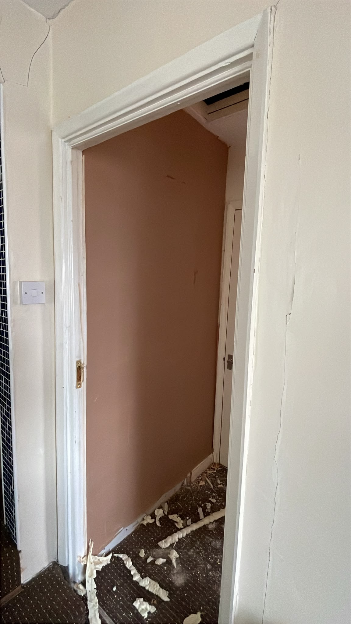 Blocked up doorway from inside