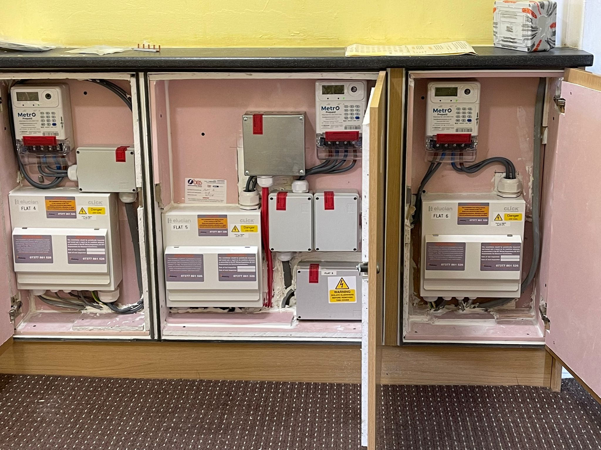 Electrical cupboard sealed